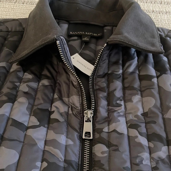 BANANA Republic fashion puffer camo jacket M NWT - Picture 5 of 8